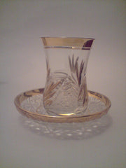 Golden tea glasses